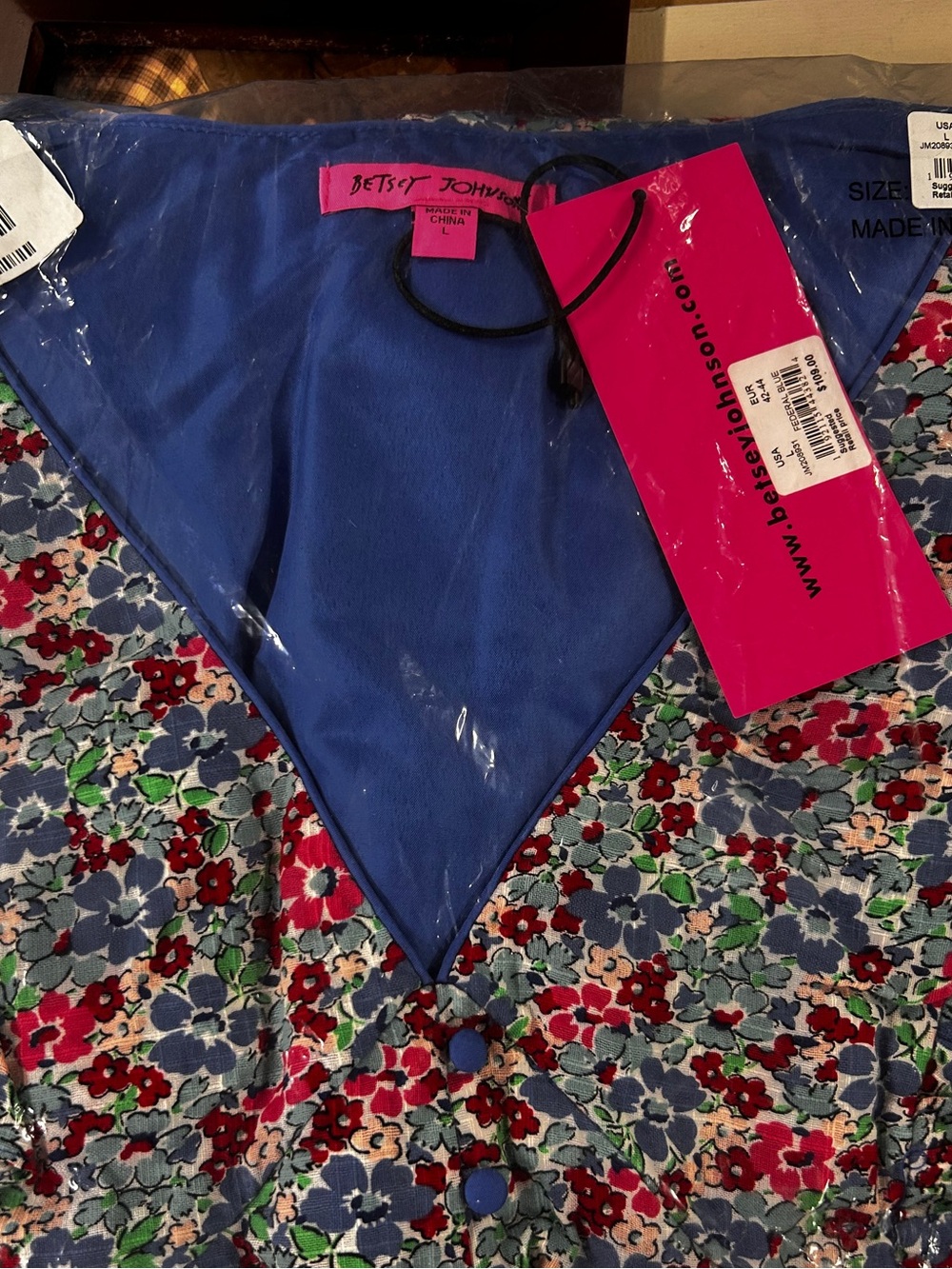 Betsey Johnson Ditsy Floral Spring/Summer Cottage Core Dress SZ LG NWT - Picture 6 of 15